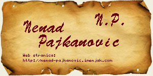 Nenad Pajkanović vizit kartica